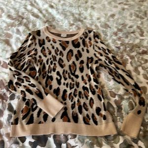 Animal cheetah leopard print sweater